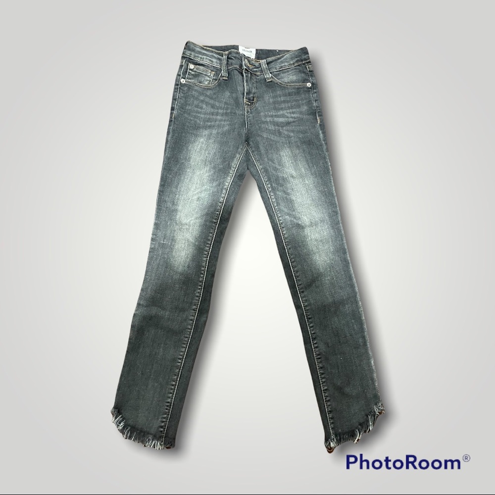 Hudson jeans, dark gray, fringed bottom